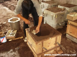 aluminum sand casting working spot